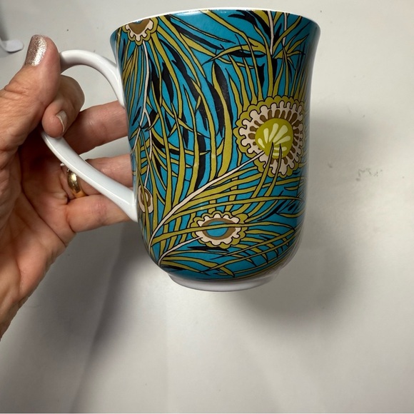 Liberty of London for Target Teal Peacock Mug - Picture 1 of 6